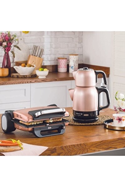 KORKMAZ A331-02 Çaytema Elektrikli Çay Makinesi Rose Gold