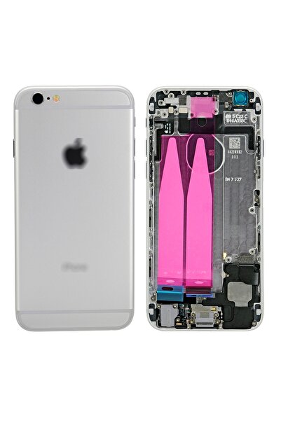 Genos Iphone 6s Uyumlu Dolu Kasa Beyaz (açık Gri) Şarj Soketi+on Off Flex+ses...