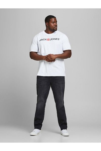Jack & Jones Μπλουζάκι Jack Jones JJECorp Logo Oversize - Λευκό - 4XL