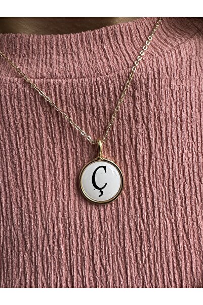 Everglow Jewelry مصعد أم اللؤلؤ حرف C قلادة ذهبية