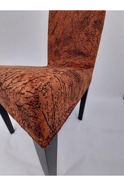 SELAY HOME Πλακάκι κάλυμμα καρέκλας Lycra 6 τεμαχίων Silk Velvet Vein Pattern