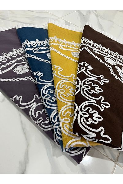 AYHANHOME 4 Pieces of Dowry Bundle and Gift Velvet Prayer Rug