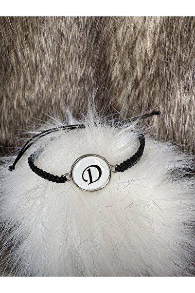Everglow Jewelry Letter D Black Adjustable Bracelet