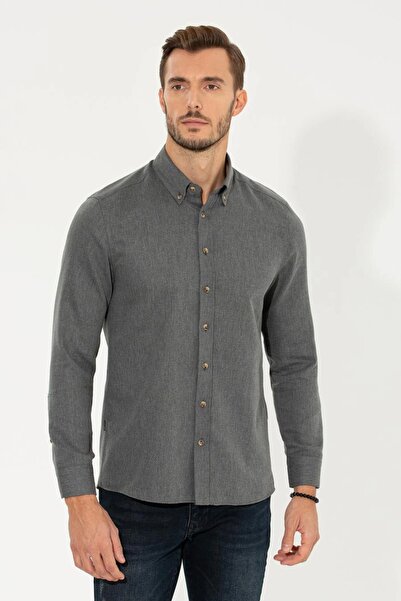 Pierre Cardin Μαύρο Slim Fit πουκάμισο