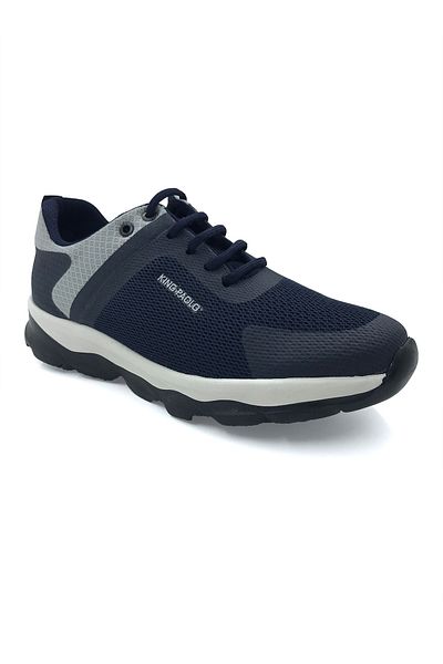 KİNG PAOLO D1113 Krakers Sports - Albastru Marin - Gri - Pantofi bărbați, Pantofi Textil