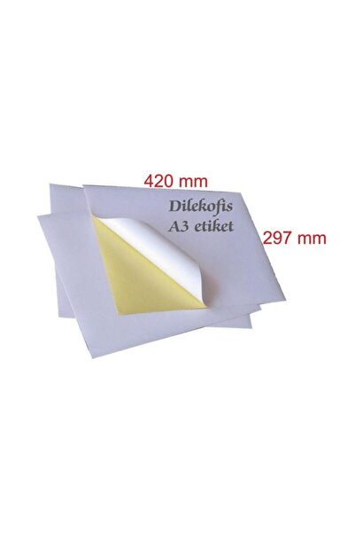 DİLEKOFİS 100 Pcs. A3 Coated Label - Package
