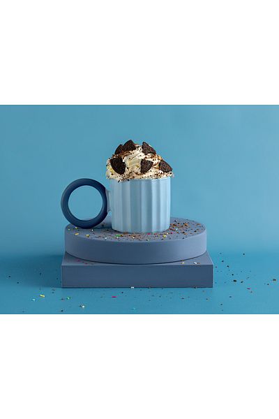 English Home Angled New Bone China Mug 260 Ml Light Blue