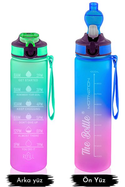 Comprox Motivational 900ml Water Bottle Without Straw Water Bottle Tritan Sports Gym Water Bottle Water Bottle