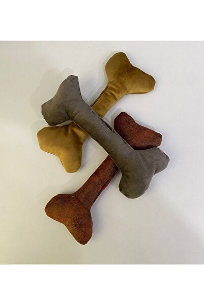 SENNEDİLERSEN Silinebilir Kumaş Karışık Renk Çekiştirmeli Kemik Köpek Oyuncağı