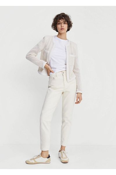 MANGO Woman Mom Comfort Jeans mit hoher Taille