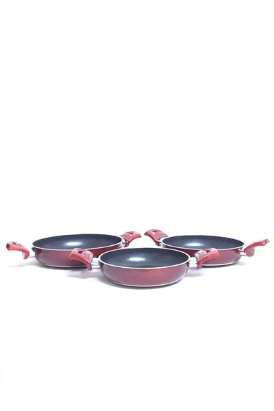 FAYA HOME 3-Piece Home Fireproof Non-Stick Teflon Omelette Saucepan Set 18-20-22cm