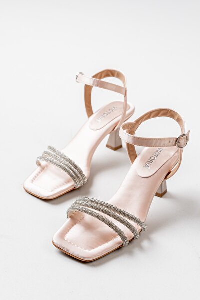 lmn ayakkabı Skin Satin Talpa ortopedică cu toc 6 cm Burete de 5 mm Trei rânduri de pantofi de seară de piatră