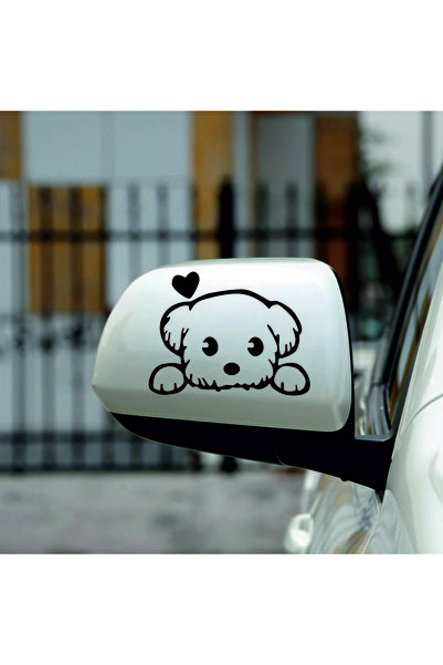Tekin Store ملصق سيارة لطيف على شكل كلب لطيف، قطعتين