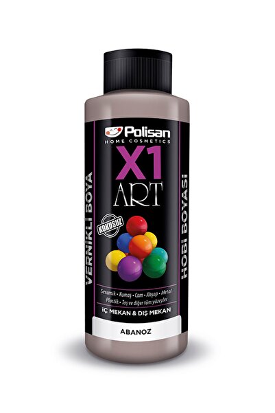 Polisan X1 Art Vernikli Hobi Boyası Abanoz 120 ml