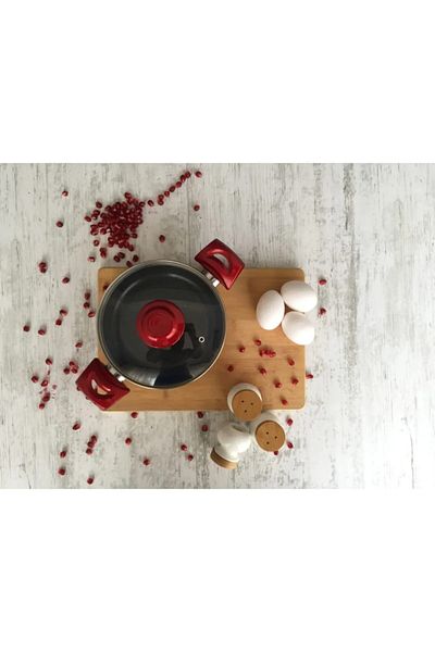 FAYA HOME Taçmin 20 cm Glass Lid Fireproof Non-Stick Teflon Omelette Sahan