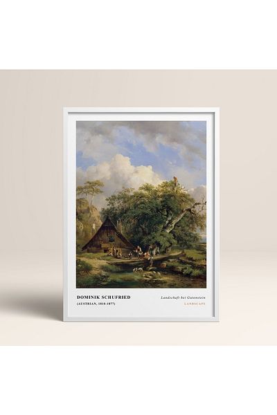 HOMEPACK Tablou cu rame din lemn alb Poster cu rame Decor artistic modern de perete (CLS006-WHITE-30X40)