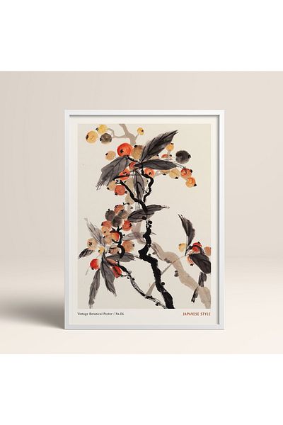 HOMEPACK Επιτραπέζιο Πλαίσιο Ιαπωνικού Στιλ Nanbara Sakujiro 30x40cm 40x60cm 50x70cm Μαύρο Λευκό Ξύλο Jpn051