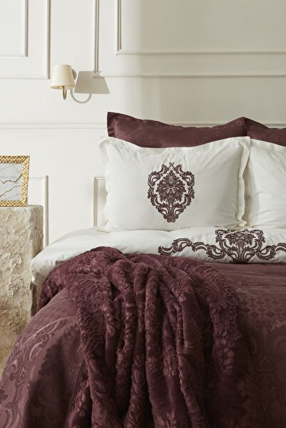 Karaca Home Tuğba 8 Parça Private Çeyiz Seti Mürdüm