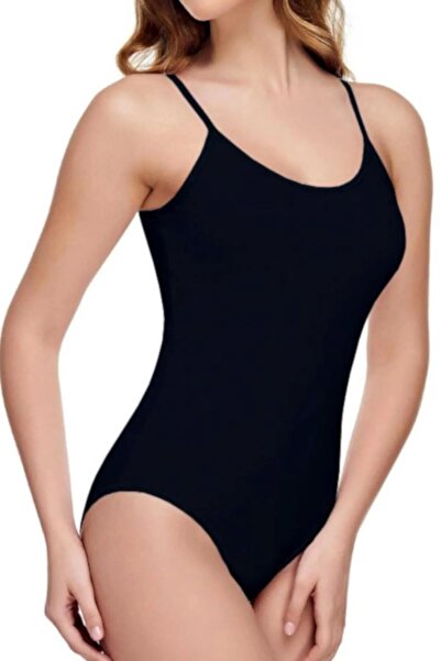 B&B Co. بدلة نسائية سوداء بحزام حبل