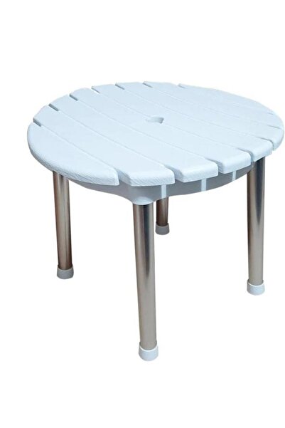 abnturk Alüminyum Ayaklı Paslanmaz Kaymaz Lambiri Yuvarlak Banyo Tabure Eskimeyen Dünyanın En Sağlam Oturağı