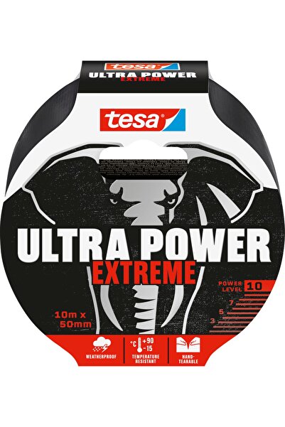 Tesa Ekstra Güçlü Duct Tamir Bandı, Ultra Power, 10m X 50mm, Siyah