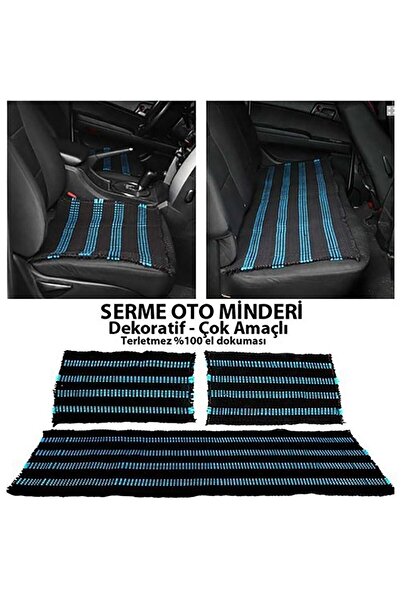 Z Tech Serme Oto Koltuk Kılıfı Minderi Kilim Dokuma Kaliteli 3 Parça