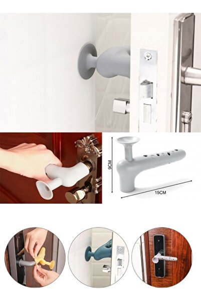 Adil Baba Opritor practic din silicon pentru mânerul ușii, protector de peret...