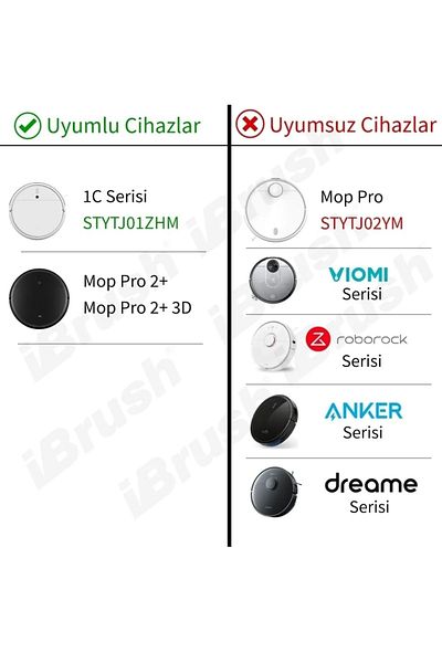 LİN GRUP Mop 2 Pro (3D) Compatible Vacuum Mop Robot Vacuum Cleaner Filter, Brush Set
