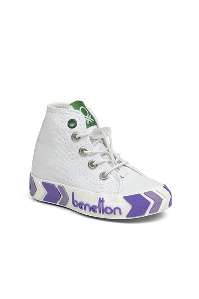 Benetton ® |   Bn-30646 - 3394 Alb Liliac - Pantofi sport pentru copii
