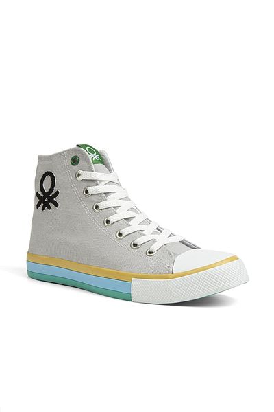 Benetton ® |   Bn-30192 - 3374 Γκρι Λευκό - Ανδρικά αθλητικά παπούτσια
