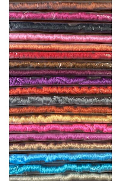 hobimon Pachet de 4 păr tub Amigurumi - Păr afro negru-violet-fucsia-alb