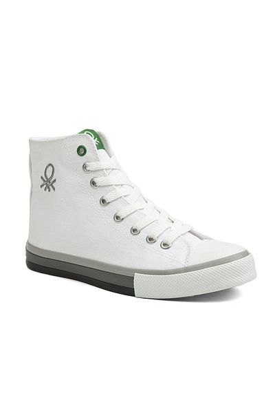 Benetton ® |   Bn-30192 - 3374 White Grey - Ανδρικά αθλητικά παπούτσια