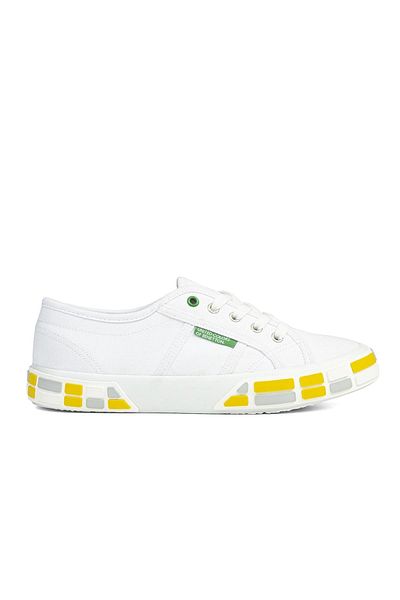 Benetton ® |   Bn-30691-3114 Alb Galben - Pantofi sport de damă
