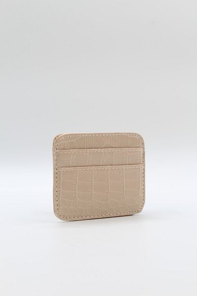 NOTHING Women's Cream Crocodile Patterned Card Holder Mini