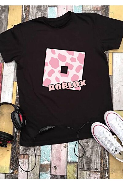RYO FASHİON Roblox Gril Black Short Sleeve Kids T-Shirt Unisex