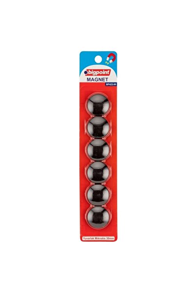 Bigpoint Magnet 30mm (mıknatıs) Siyah 6'lı Blister