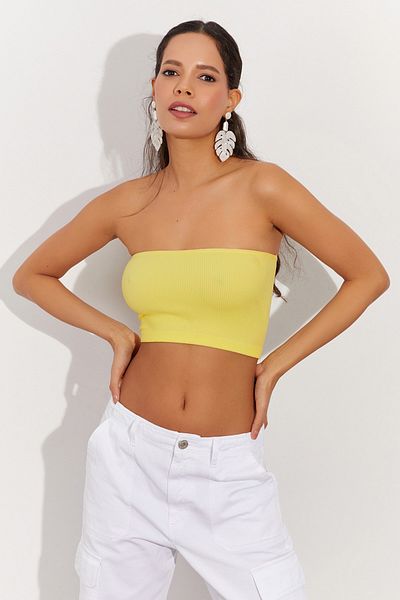 Cool & Sexy Bustier - Gelb - Unifarben