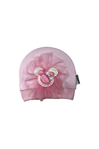 Pamuklu Penye Bebek Bere (tüllü Toka Detaylı)