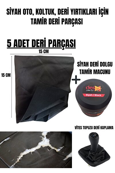 Genel Markalar Oto Deri Koltuk Döşeme Için Siyah Hakiki Deri Parçası Ve Çatla...