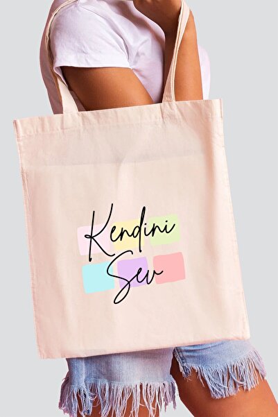 APRENDİ Cloth Bag with Love Yourself Design