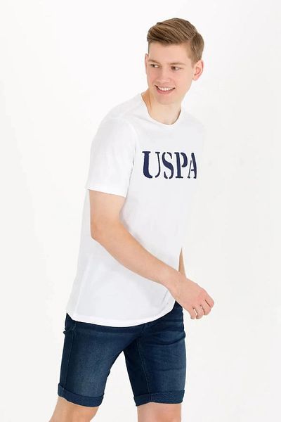 U.S. Polo Assn. Ανδρικό T-shirt Crew Neck White 100% βαμβάκι 1571124
