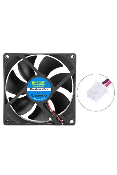 Genel Markalar Dc 12v Fan 90x90mm 9025 3200rpm 9x9cm Sessiz 2 Pin Fırçasız Soğutma Kuluçka Ekran Kartı