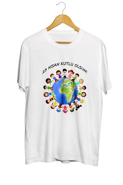 karikatürstore Happy April 23 Printed Unisex T-Shirt