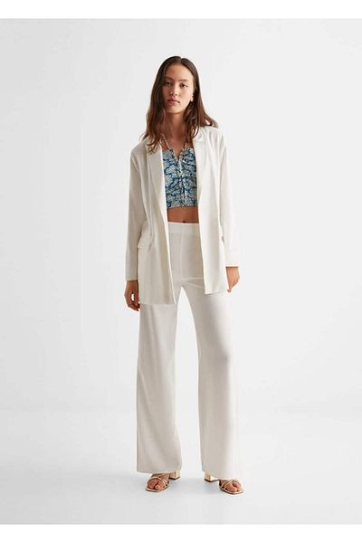 Mango Teen Jachetă Blazer din material textil