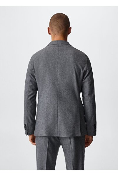 MANGO Man Dar Kesim Yün Blazer Ceket