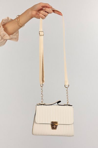 Cochines Women's Cream Bag Shiny Texture Shoulder Bag