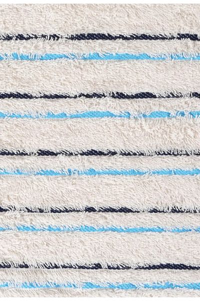 Shopiole 2 Pieces 30cmx30cm Cotton Mini Hand Towels - Set of 2 Kitchen Towels - Guest Towels Cream Blue