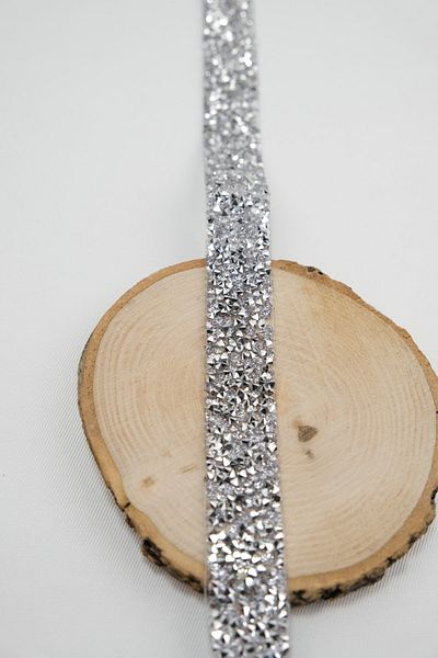 Prestij Boncuk Dream Model Stoned Iron-On Strip Sconce Silver Color 2 Cm X 1 Meter