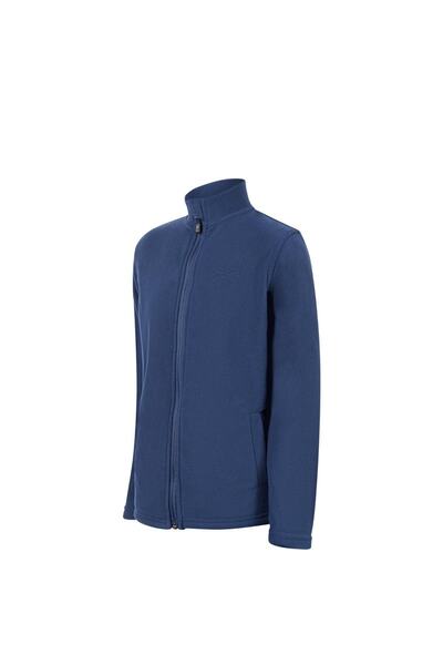 2AS Pade Tam Fermuarlı Çocuk Polar Sweatshirt Lacivert