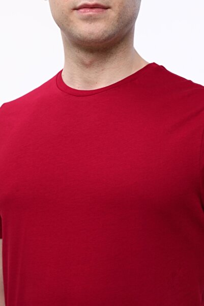 Uniprom Ανδρικό T-Shirt Crew Neck 100% βαμβακερό μπορντό